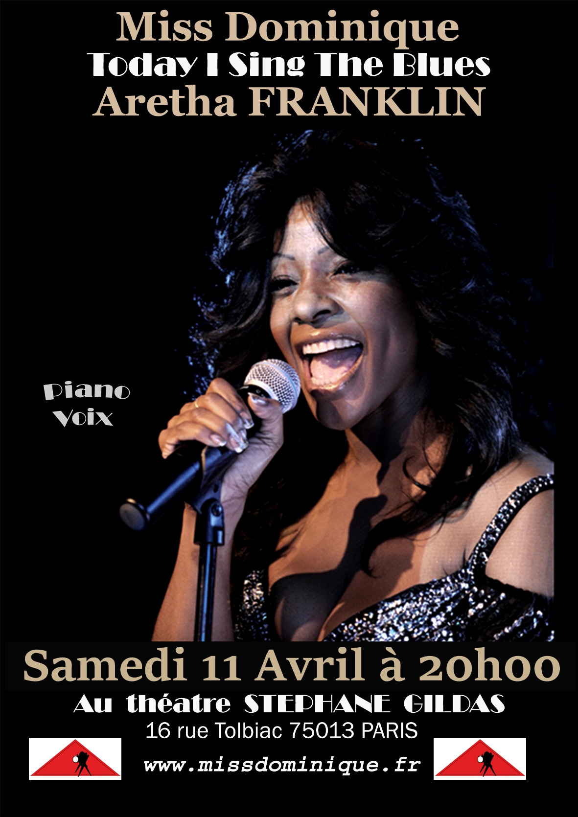 Miss Dominique - Tribute To The Queen Aretha Franklin « Today I Sing The Blues » @ Paris