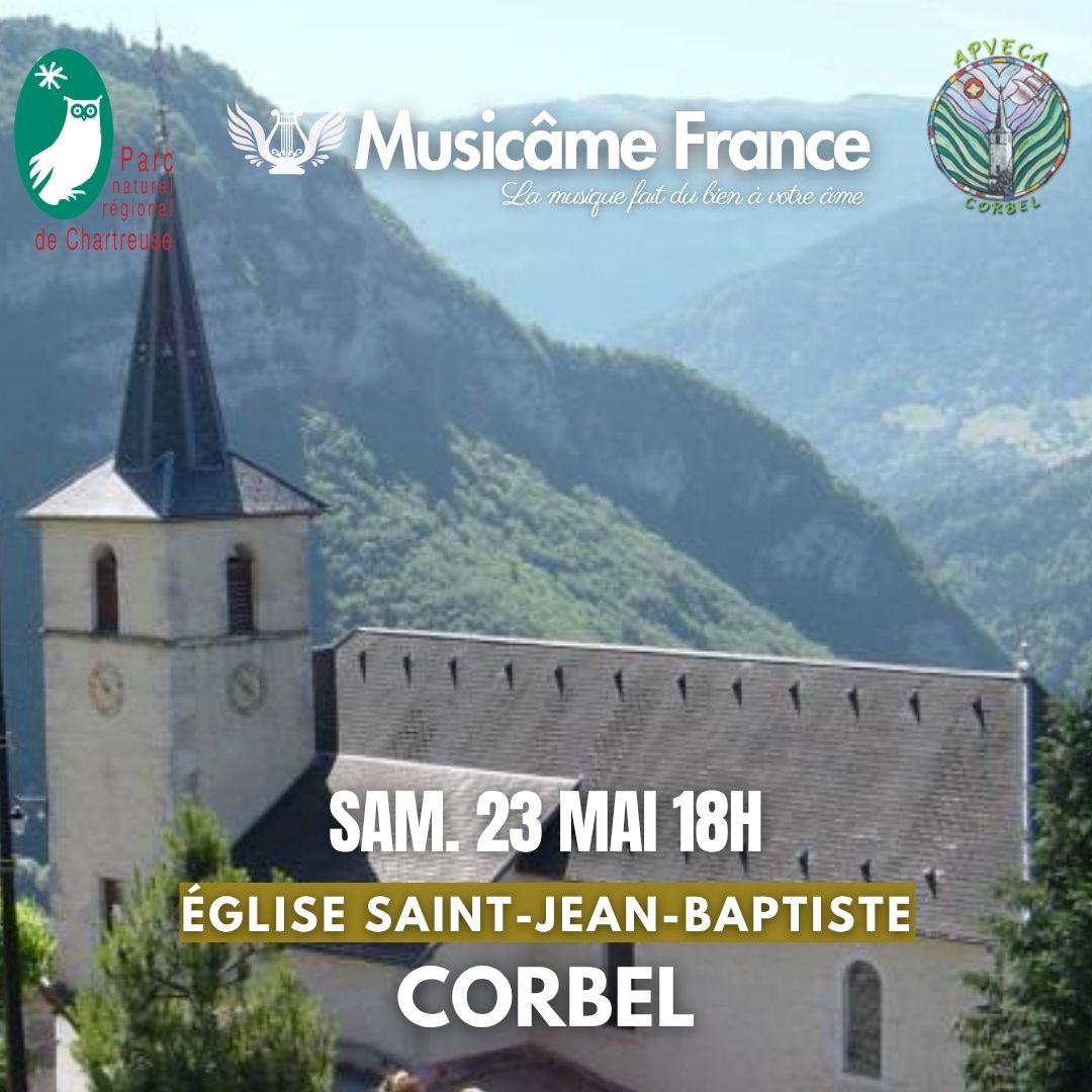 Concert Musicâme France : Bach, Vivaldi, Mozart, Caccini, Cantemir, Saint-Saëns @ Corbel