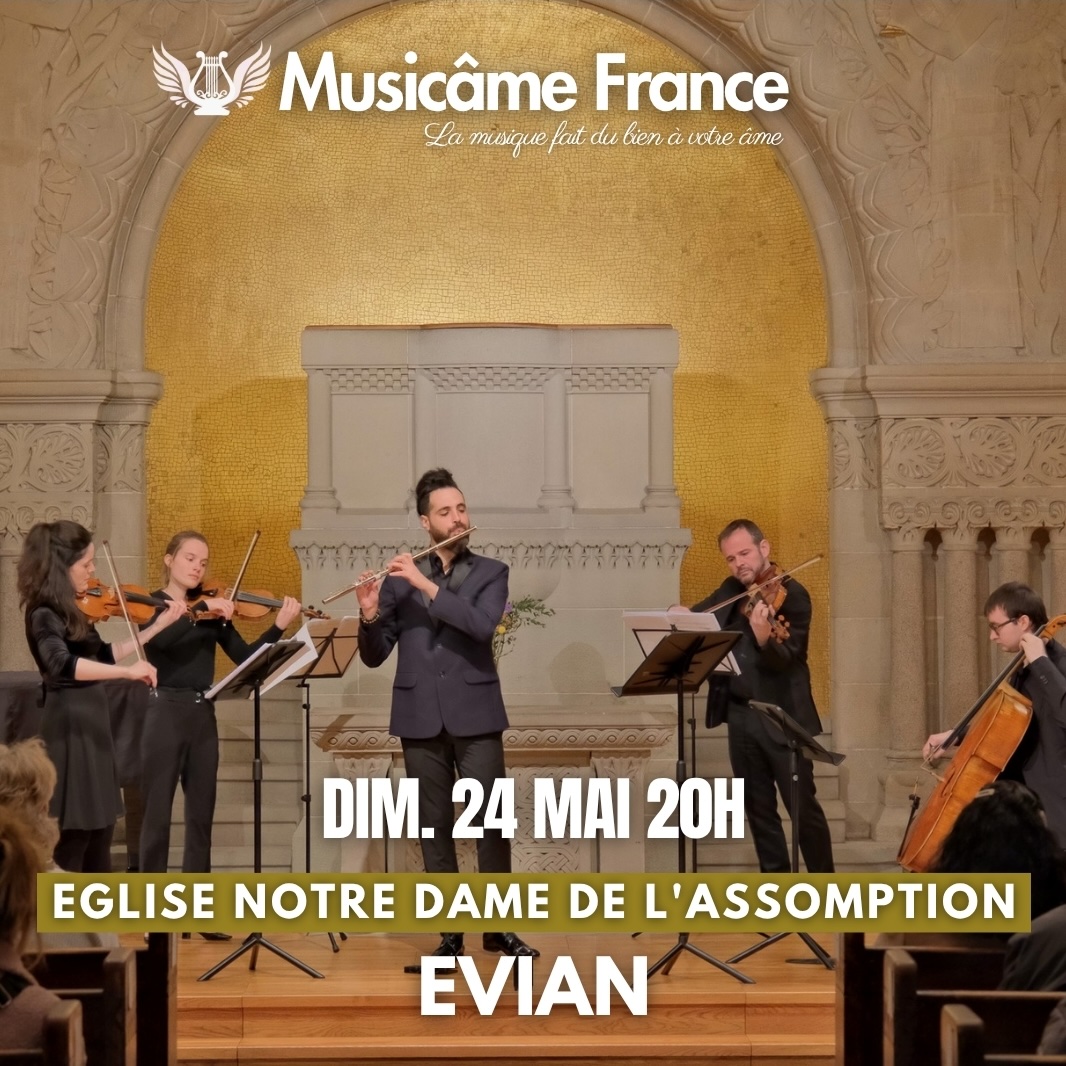 Concert de l’Ensemble Musicâme France : Bach, Vivaldi, Mozart, Caccini, Cantemir, Saint-Saëns @ Évian-les-Bains