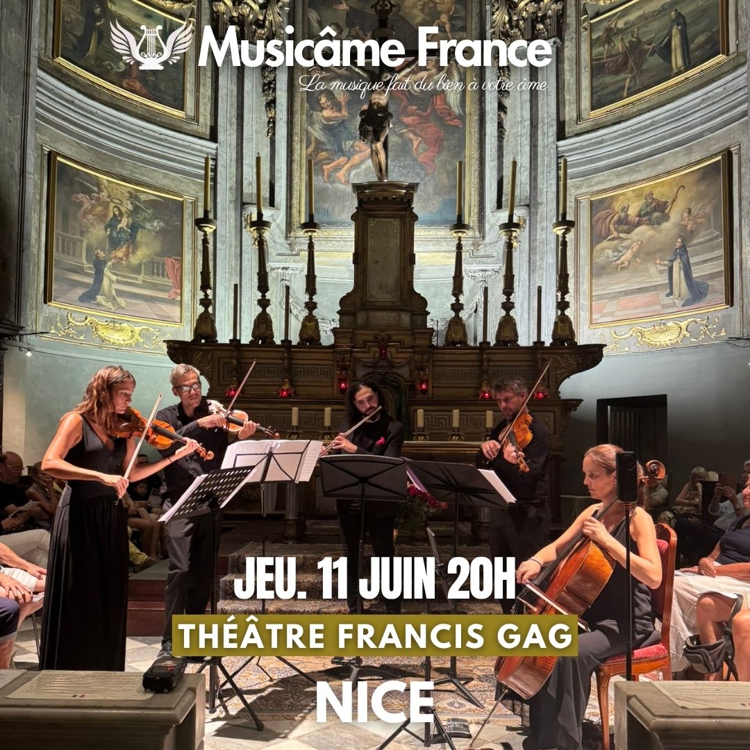 Concert de l’Ensemble Musicâme France : Rossini, Telemann, Taffanel, Tchaïkovsky,... @ Nice