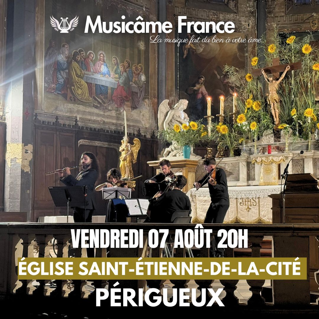 Concert  Musicâme France : Ravel, Debussy, Kreisler, Cantemir, Mozart, Bach, Piazzolla, Vivaldi @ Périgueux