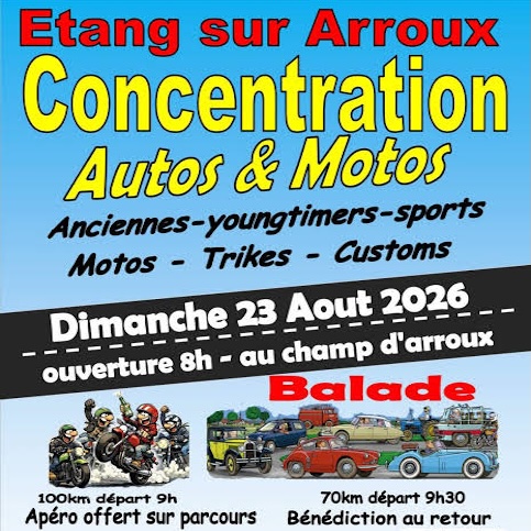 Brocante, rassemblement de véhicules & concert @ Étang-sur-Arroux