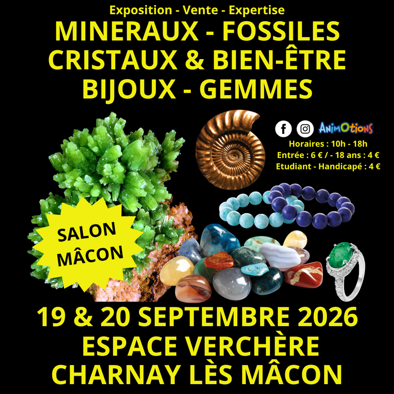 2ème Salon des minéraux, fossiles et cristaux @ Charnay-lès-Mâcon