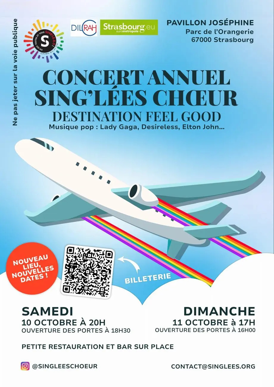 Concert annuel des Sing'lées : Destination Feel Good @ Strasbourg