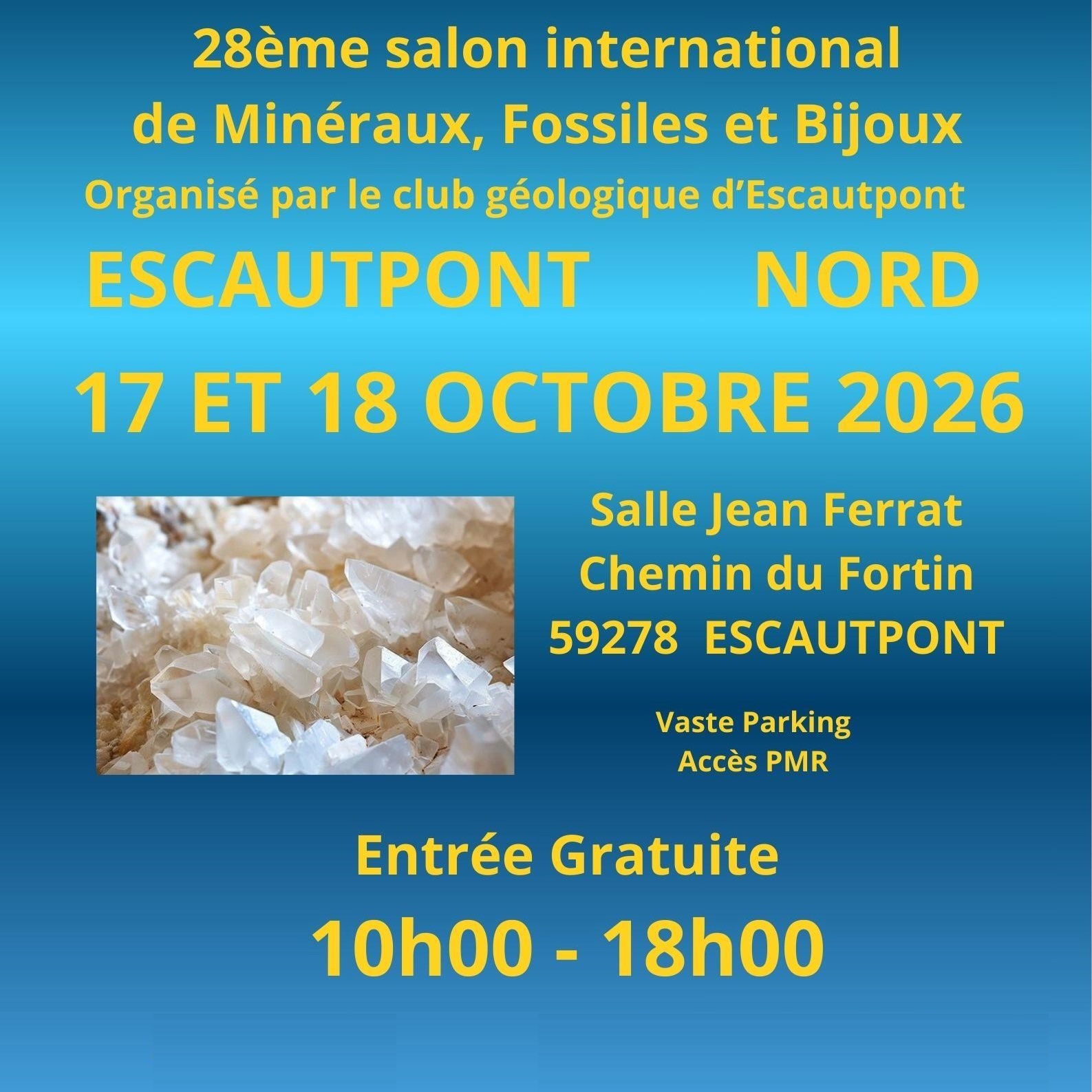28ème salon international de Minéraux et fossiles @ Escautpont