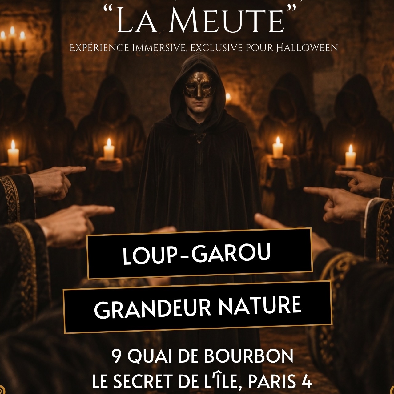 Loup-garou grandeur nature d'Halloween @ Paris