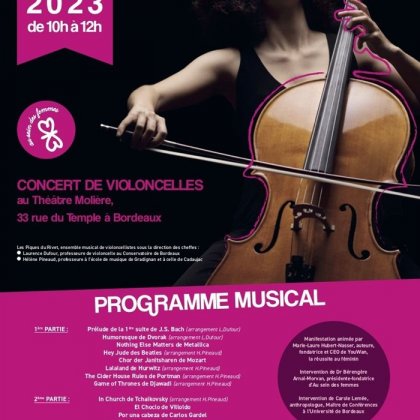 Concert de femmes violoncellistes @ Théâtre Molière