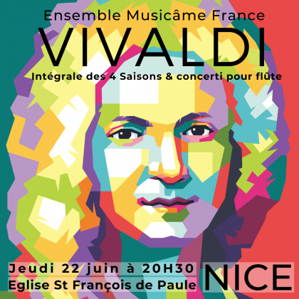 Concert 100% Vivaldi : Intégrale des 4 Saisons & Concerti pour flûte @ Eglise Saint-François-de-Paule