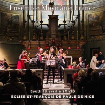 Ensemble Musicâme : Les Indes Galantes Rameau, Clair de lune Debussy, Tzigane Ravel, Après un rêve Fauré  @ Eglise Saint-François-de-Paule