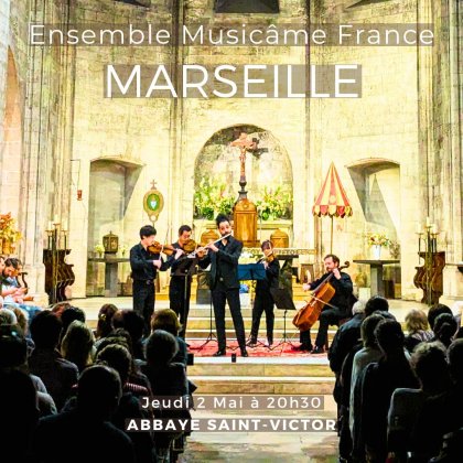 Ensemble Musicâme France : Les 4 Saisons de Vivaldi, Bohemian Rhapsody de Queen, Adagio d’Albinoni, Symphonie n°40 de Mozart @ Abbaye Saint-Victor 