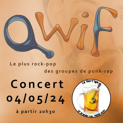 Concert de Qwif au Vert'ige @ Le Vert'ige