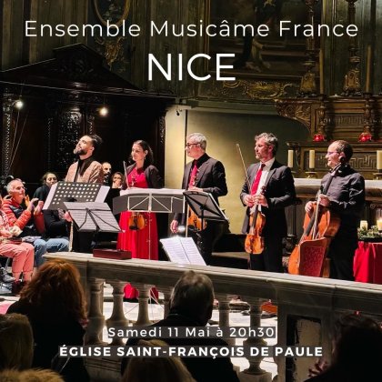 Concert Musicâme France 100% Vivaldi : Les 4 Saisons et concerti pour flûte @ Eglise Saint-François-de-Paule