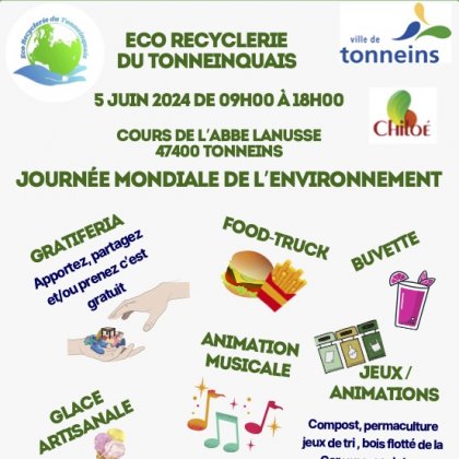 Journée Mondiale de l'environnement @ Eco Recyclerie du Tonneinquais