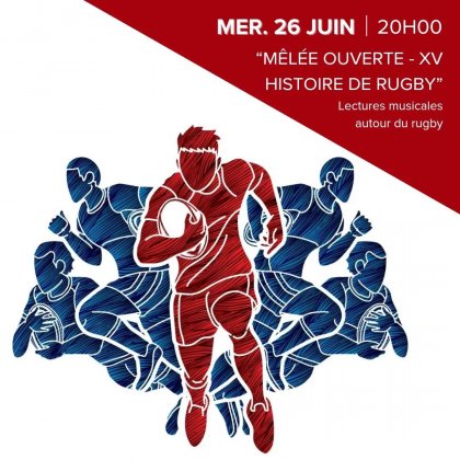 Mêlée Ouverte - XV Histoires de Rugby (Lecture musicale) @ Pôle Culturel Ev@sion