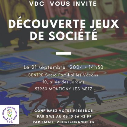 Découverte de Jeux de Société @ Centre Socio-Familial Les Vacons