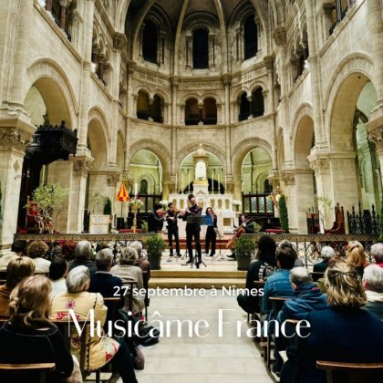 Musicâme France : Les 4 Saisons de Vivaldi, Le Chateau Ambulant de Hisiashi, Bach, Galliano, Bazzini @ Eglise Saint-Baudile