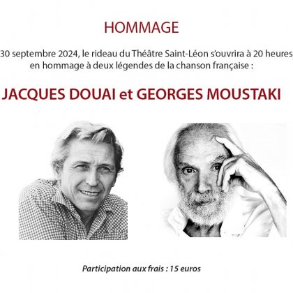 Hommage à Georges Moustaki et Jacques Douai @ Théâtre Saint-Léon