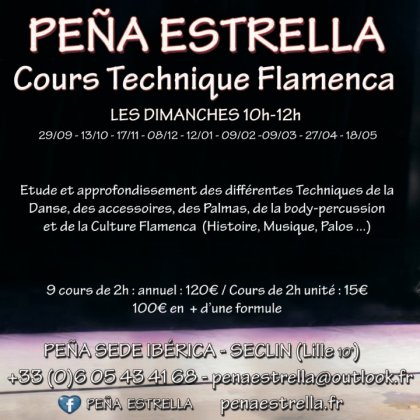 Cours de danse Flamenco : Cours de technique @ Peña Sede Ibérica