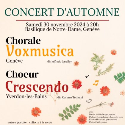 Concert d'automne @ Basilique de Notre-Dame