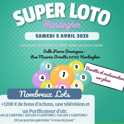 Loto du RPI Hardinghen-Hermelinghen @ Salle des fêtes Pierre Bonningues