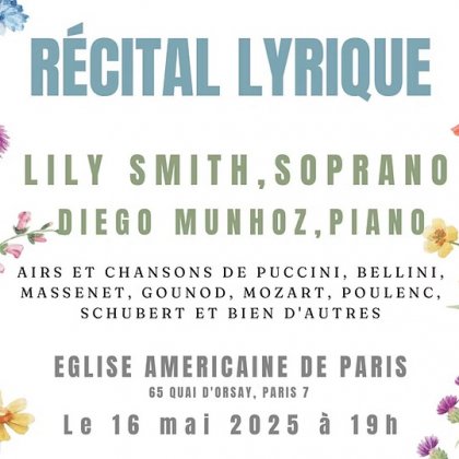 Lily Smith - Récital Lyrique @ Eglise Américaine Lily Smith - Récital Lyrique @ Eglise Américaine