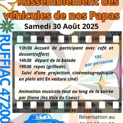 Rassemblement des véhicules de  nos papas  @ Salle des fêtes