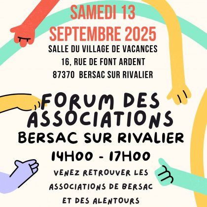 Forum des associations @ Salle du Village de vacances Forum des associations @ Salle du Village de vacances