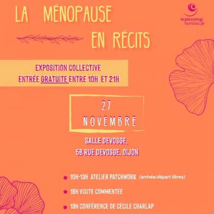 La ménopause en récits @ Salle Devosge