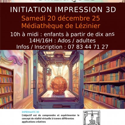 Initiation Impression 3D @ Médiathèque - Mairie annexe