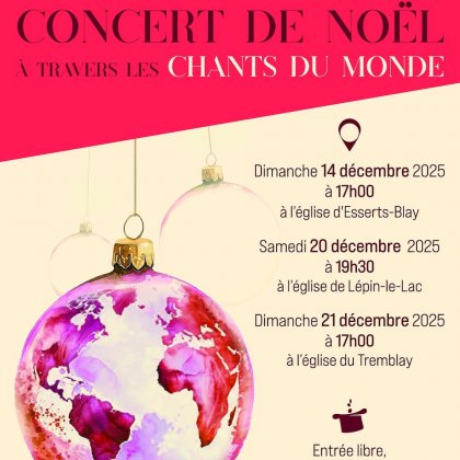 Concert de Noël autour des chants du Monde @ Eglise du Tremblay