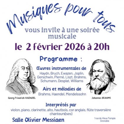 Concert de musique classique @ Salle Olivier Messiaen