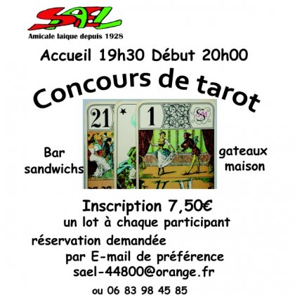 Concours de tarot @ SAEL - Société des Amis de l'École Laïque