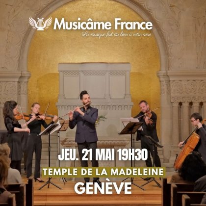 Concert de l’Ensemble Musicâme France : Bach, Vivaldi, Mozart, Caccini, Cantemir, Saint-Saëns @ Temple de la Madeleine