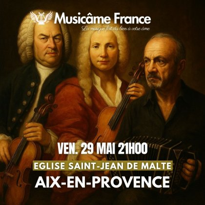 Concert Musicâme France : Vivaldi x Bach x Piazzolla Vol.2 @ Église Saint-Jean-de-Malte