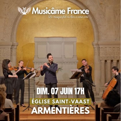Concert Musicâme France : Rossini, Vivaldi, Tchaikovsky, Taffanel,... @ Eglise Saint-Vaast