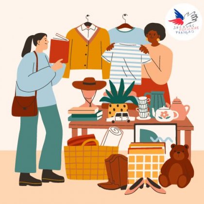 Braderie solidaire du secours populaire  @ Château de Dormans
