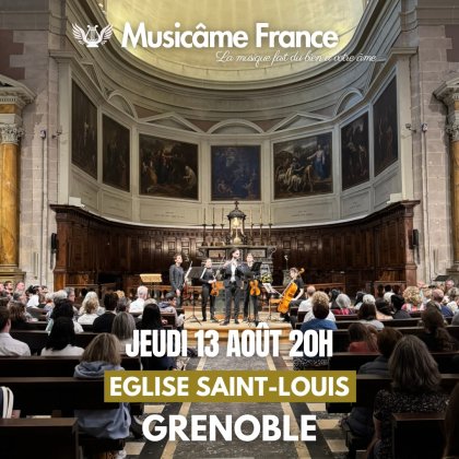 Concert Musicâme France : Ravel, Debussy, Vivaldi, Cantemir, Mozart, Bach, Doppler,... @ Eglise Saint-Louis