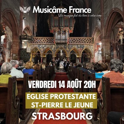 Concert Ensemble Musicâme France : Ravel, Debussy, Vivaldi, Cantemir,... @ Église Saint-Pierre-le-Jeune