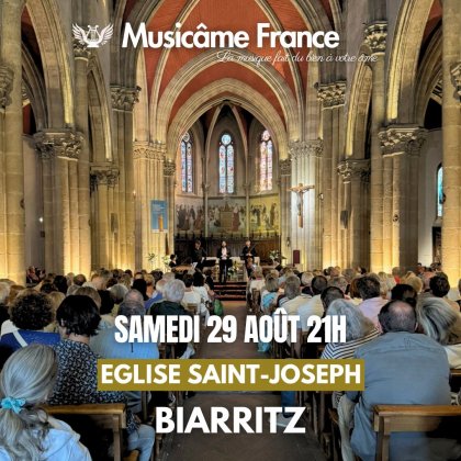 Concert de L’Ensemble Musicâme France : Ravel, Debussy, Mozart, Vivaldi, Bach,... @ Église Saint-Joseph