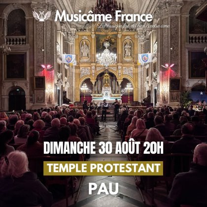 Concert de L’Ensemble Musicâme France : Ravel, Debussy, Mozart, Vivaldi, Bach,... @ Temple Protestant