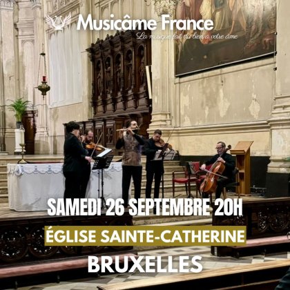 Concert Musicâme France : Ravel, Debussy, Cantemir, Mozart, Vivaldi, Bach, ... @ Église Sainte-Catherine