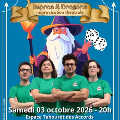 Spectacle d'improvisation 'Impros et Dragons' @ Espace Tabourot des Accords