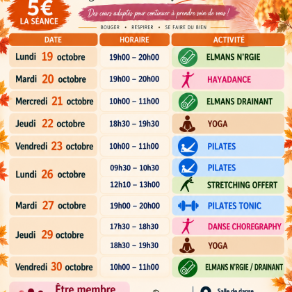 Danse 5ᵉ art : découvrez notre programme des vacances scolaires ! @ Parc des sports