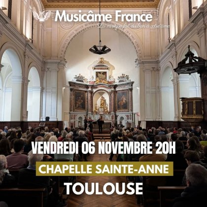 Concert Musicâme France : Mozart, Verdi, Bizet, Waxman, Puccini, Rossini,... @ Chapelle Sainte-Anne