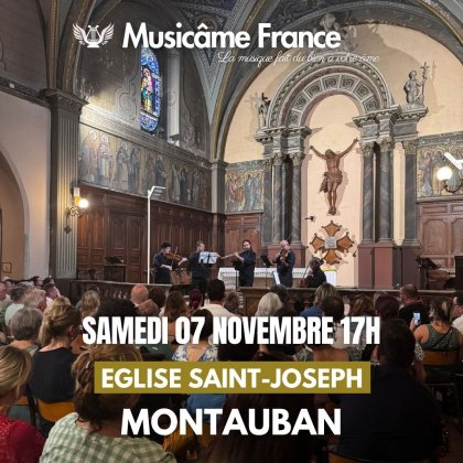 Concert Musicâme France : Mozart, Verdi, Bizet, Waxman, Puccini,... @ Eglise Saint-Joseph